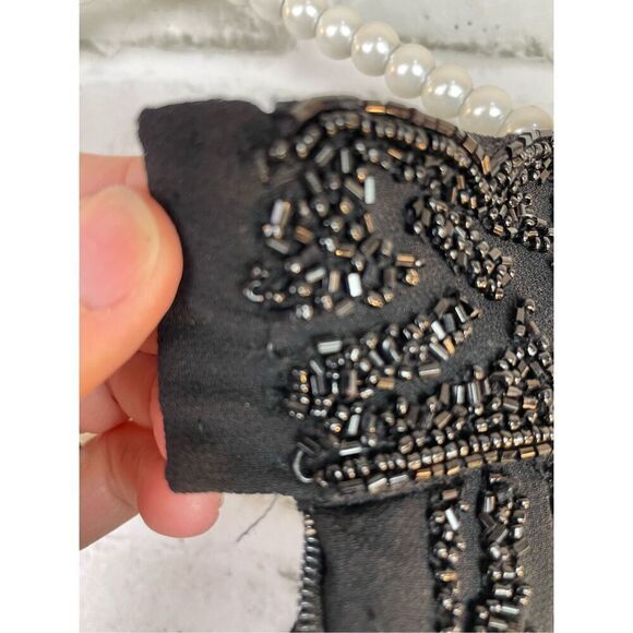 JKara Black Beaded Sleeveless Formal Top Size Medium Fancy - Picture 8 of 11